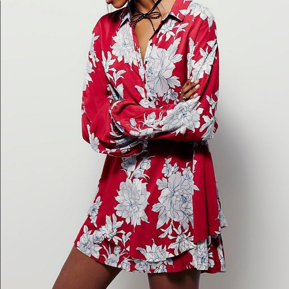 Free People | Shake It Mini Dress in Red